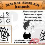 Syair HK Mbah Semar 20 Desember 2019