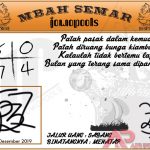 Syair HK Mbah Semar 23 Desember 2019