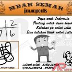 Syair HK Mbah Semar 23 Januari 2020