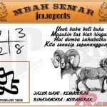 Syair HK Mbah Semar 03 Februari 2020