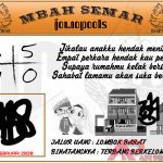 Syair HK Mbah Semar 12 Februari 2020