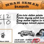 Syair HK Mbah Semar 03 Maret 2020