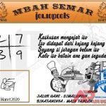 Syair HK Mbah Semar 17 Maret 2020