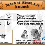 Syair HK Mbah Semar 29 Maret 2020