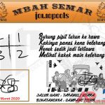 Syair HK Mbah Semar 22 Maret 2020