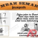 Syair HK Mbah Semar 20 Juli 2020