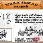 Syair HK Mbah Semar 28 Juli 2020
