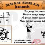 Syair HK Mbah Semar 21 September 2020