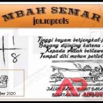 Syair HK Mbah Semar 24 Oktober 2020
