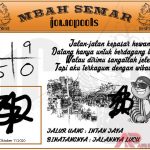 Syair HK Mbah Semar 11 Oktober 2020