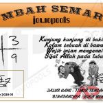 Syair HK Mbah Semar 01 Desember 2020
