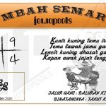 Syair HK Mbah Semar 12 November 2020