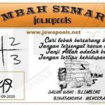 Syair HK Mbah Semar 29 Desember 2020
