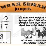 Syair HK Mbah Semar 01 Januari 2021