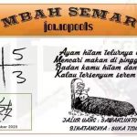 Syair HK Mbah Semar 31 Desember 2020