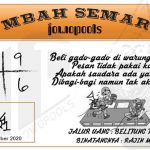 Syair HK Mbah Semar 19 Desember 2020