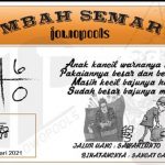 Syair HK Mbah Semar 15 Januari 2021