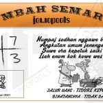 Syair HK Mbah Semar 26 Januari 2021