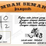 Syair HK Mbah Semar 31 Januari 2021
