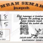 Syair HK Mbah Semar 15 Februari 2021
