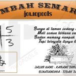 Syair HK Mbah Semar 22 Maret 2021