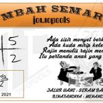 Syair HK Mbah Semar 02 Mei 2021