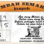 Syair HK Mbah Semar 11 Mei 2021