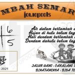 Syair HK Mbah Semar 08 Mei 2021