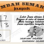 Syair HK Mbah Semar 10 Mei 2021