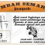 Syair HK Mbah Semar 27 Juni 2021