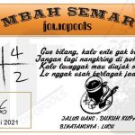 Syair HK Mbah Semar 01 Juli 2021