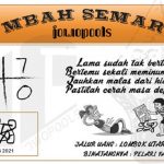 Syair HK Mbah Semar 05 Juni 2021