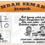 Syair HK Mbah Semar 07 Juni 2021