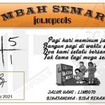 Syair HK Mbah Semar 09 Juni 2021