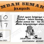 Syair HK Mbah Semar 01 Agustus 2021