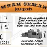 Syair HK Mbah Semar 11 Juli 2021