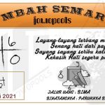 Syair HK Mbah Semar 18 Juli 2021