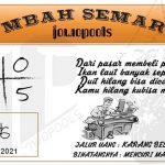 Syair HK Mbah Semar 02 Juli 2021