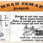 Syair HK Mbah Semar 03 Juli 2021