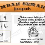 Syair HK Mbah Semar 21 Agustus 2021