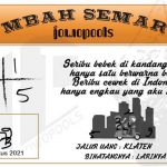 Syair HK Mbah Semar 28 Agustus 2021