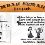 Syair HK Mbah Semar 05 Agustus 2021