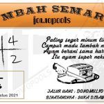 Syair HK Mbah Semar 07 Agustus 2021