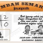 Syair HK Mbah Semar 21 September 2021