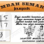 Syair HK Mbah Semar 26 September 2021