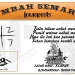 Syair HK Mbah Semar 03 September 2021