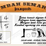 Syair HK Mbah Semar 09 September 2021