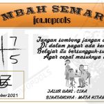 Syair HK Mbah Semar 01 November 2021