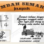 Syair HK Mbah Semar 31 Oktober 2021