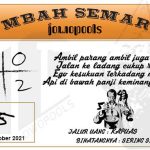 Syair HK Mbah Semar 04 Oktober 2021